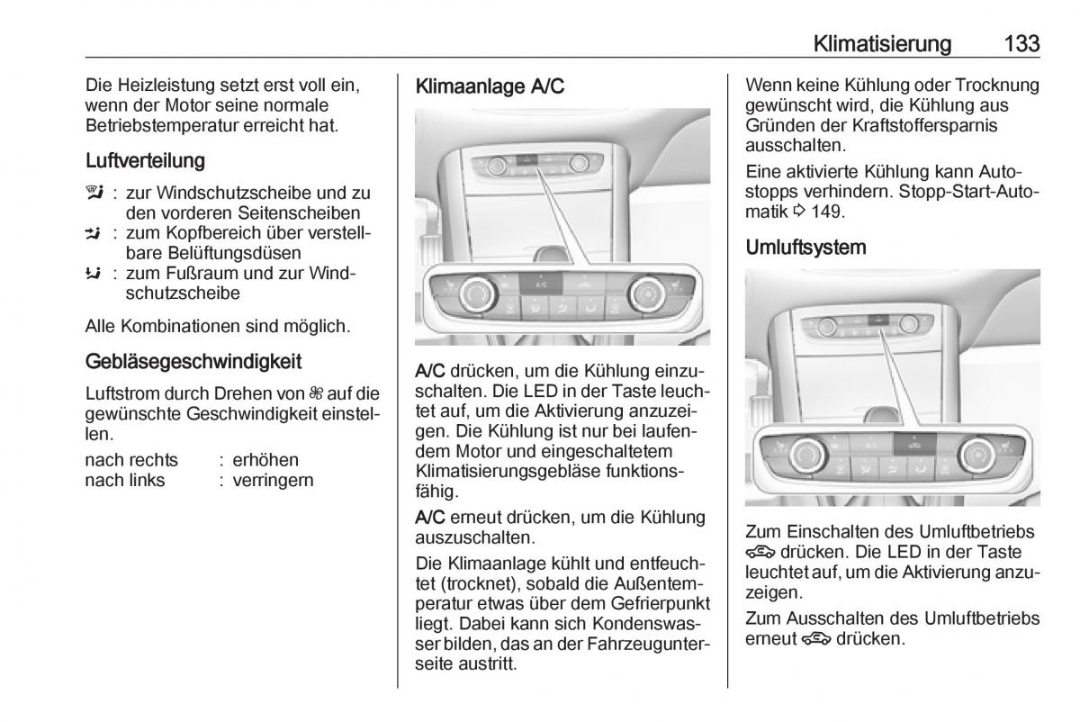 Opel Grandland X Handbuch / page 135