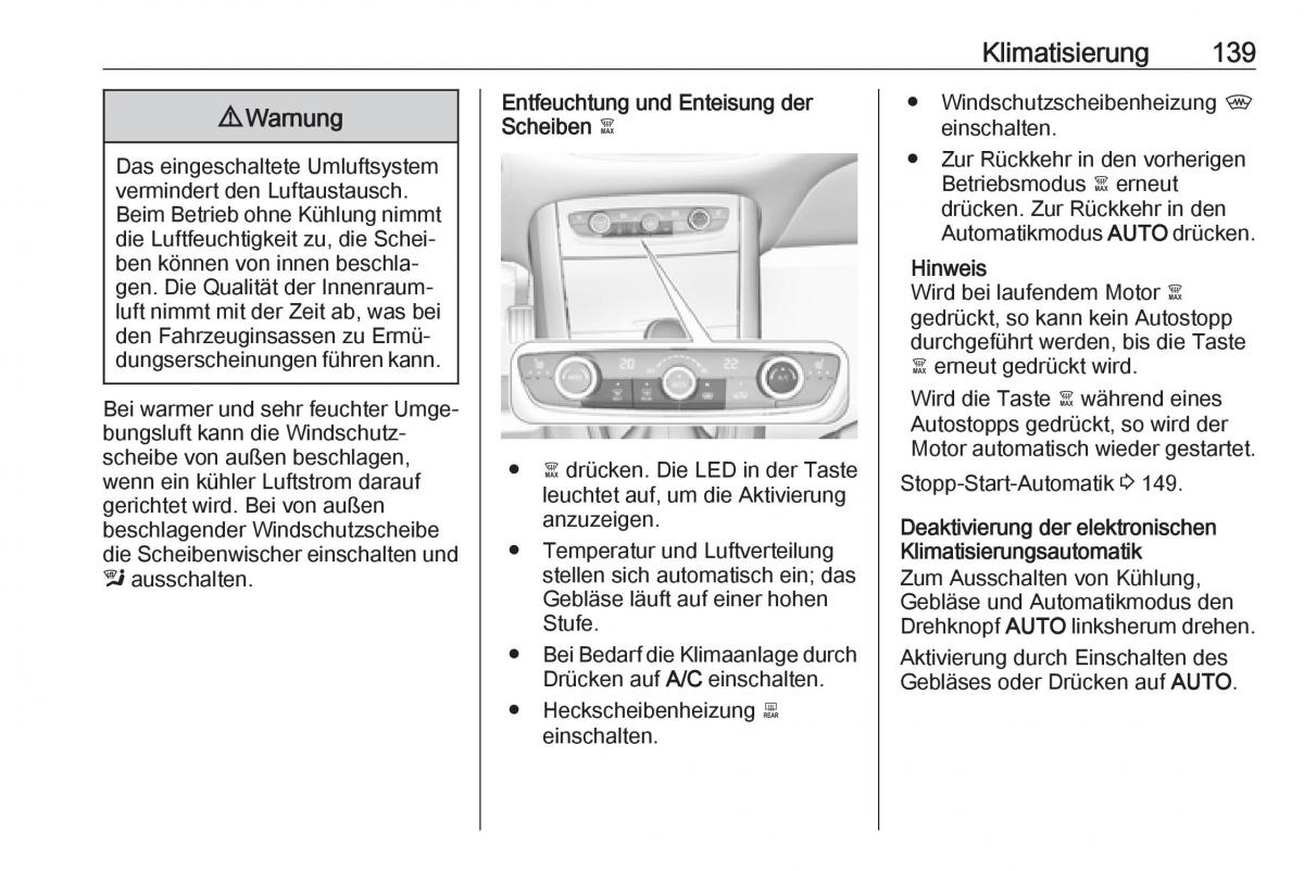 Opel Grandland X Handbuch / page 141