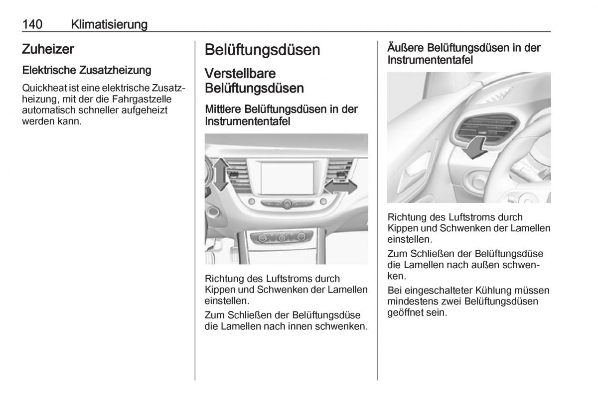 Opel Grandland X Handbuch / page 142