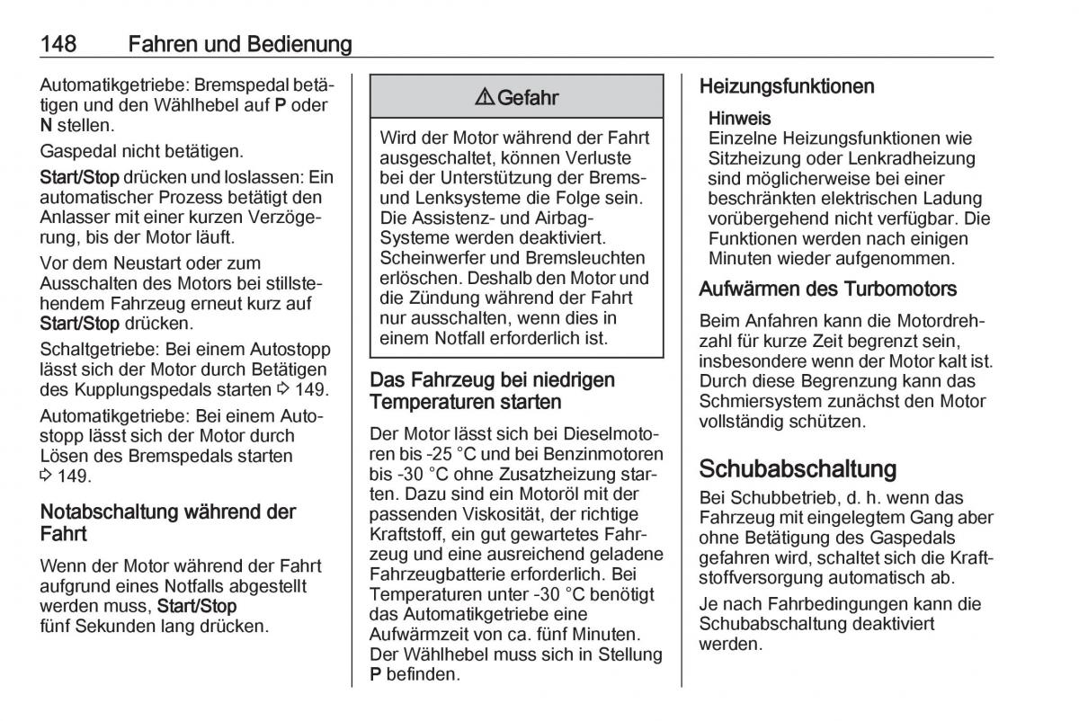 Opel Grandland X Handbuch / page 150