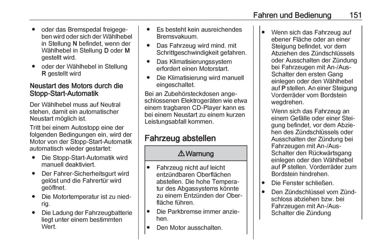 Opel Grandland X Handbuch / page 153