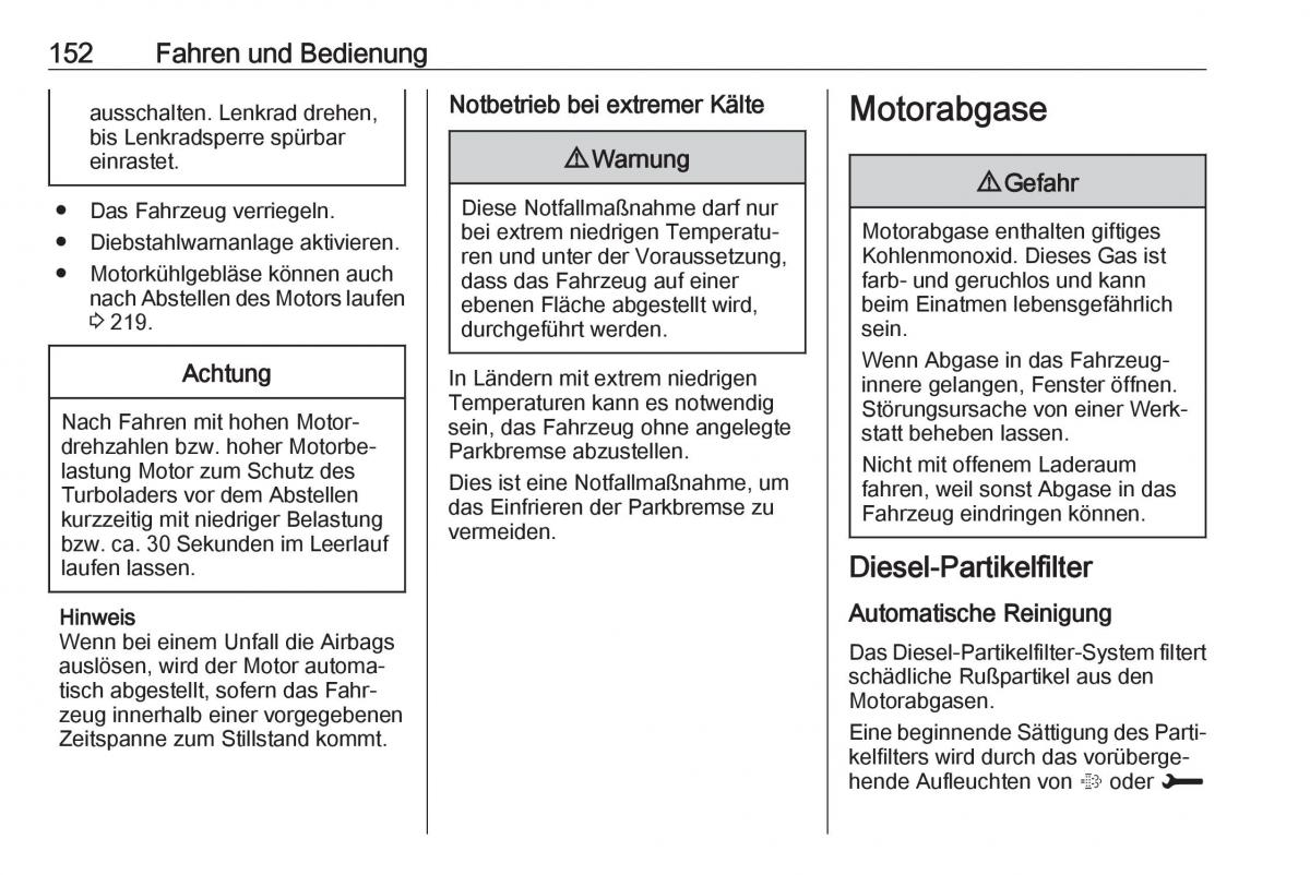 Opel Grandland X Handbuch / page 154