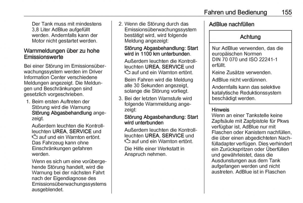 Opel Grandland X Handbuch / page 157