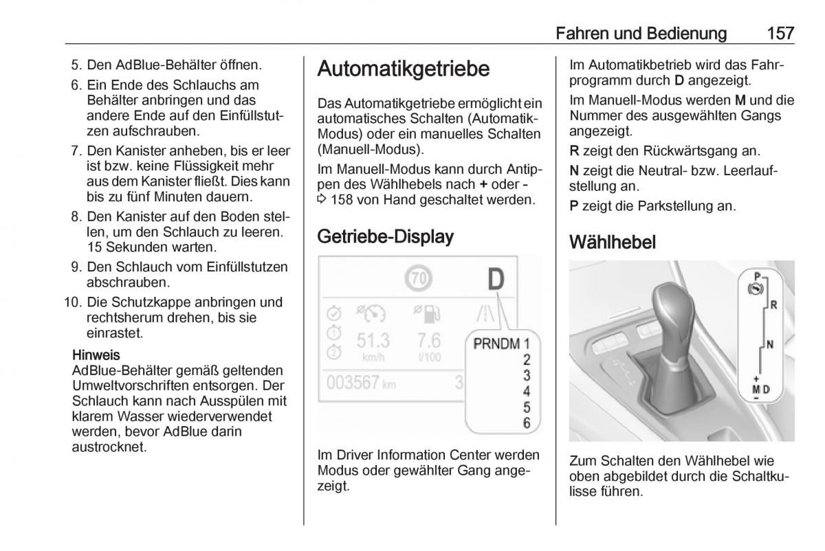 Opel Grandland X Handbuch / page 159