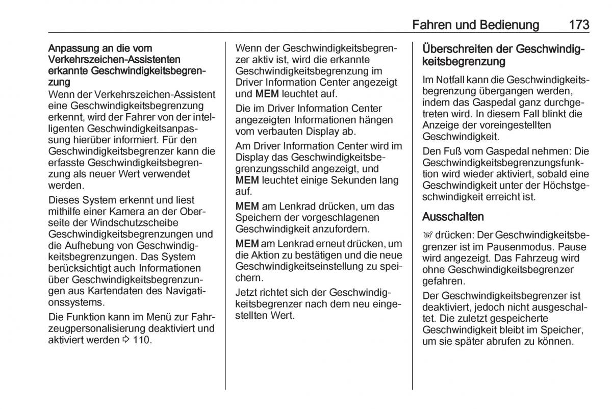 Opel Grandland X Handbuch / page 175