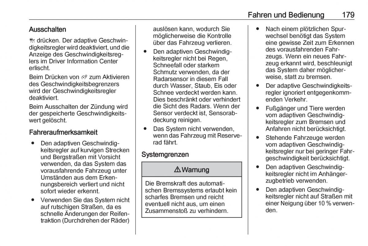 Opel Grandland X Handbuch / page 181