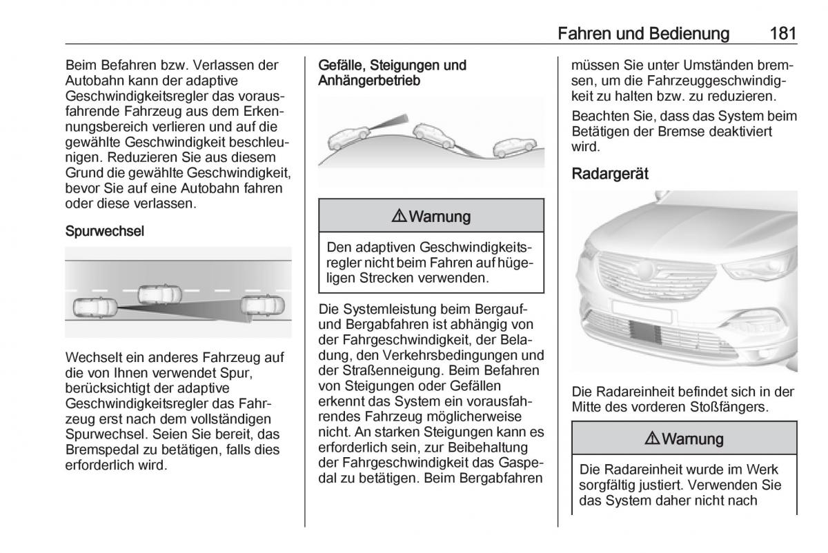 Opel Grandland X Handbuch / page 183