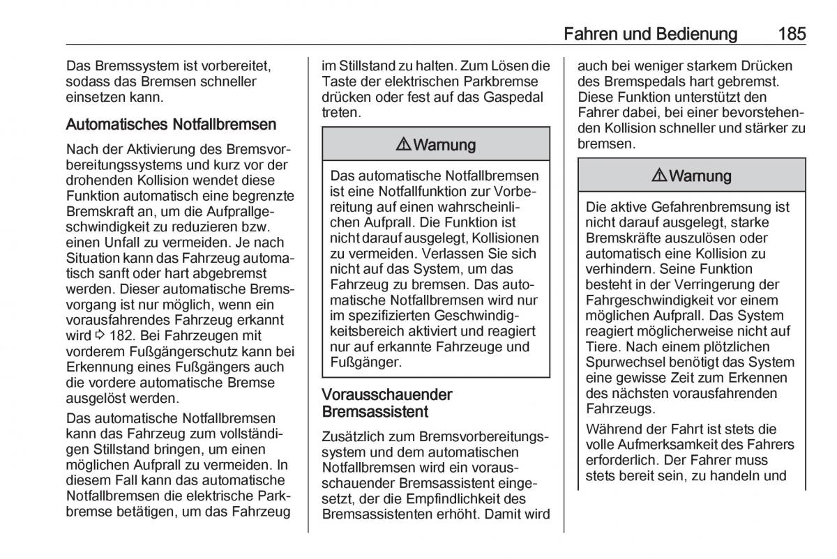 Opel Grandland X Handbuch / page 187