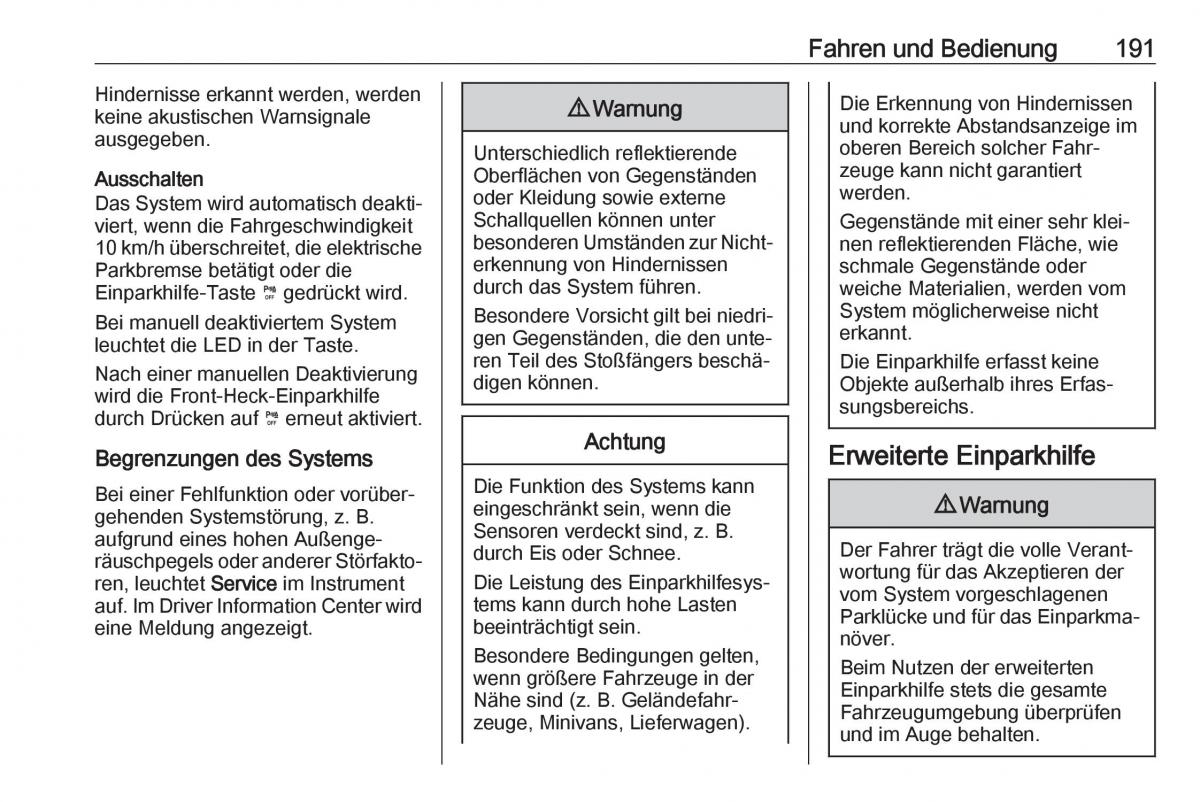 Opel Grandland X Handbuch / page 193