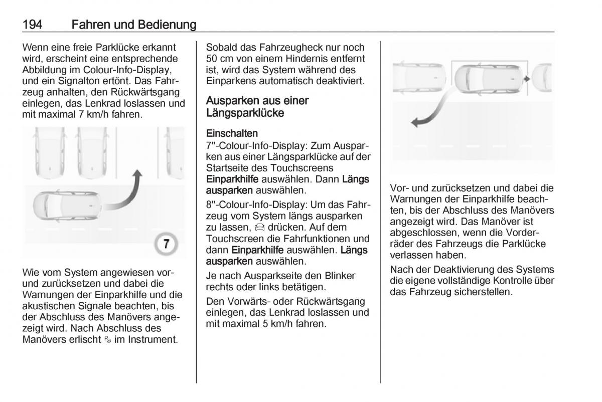 Opel Grandland X Handbuch / page 196