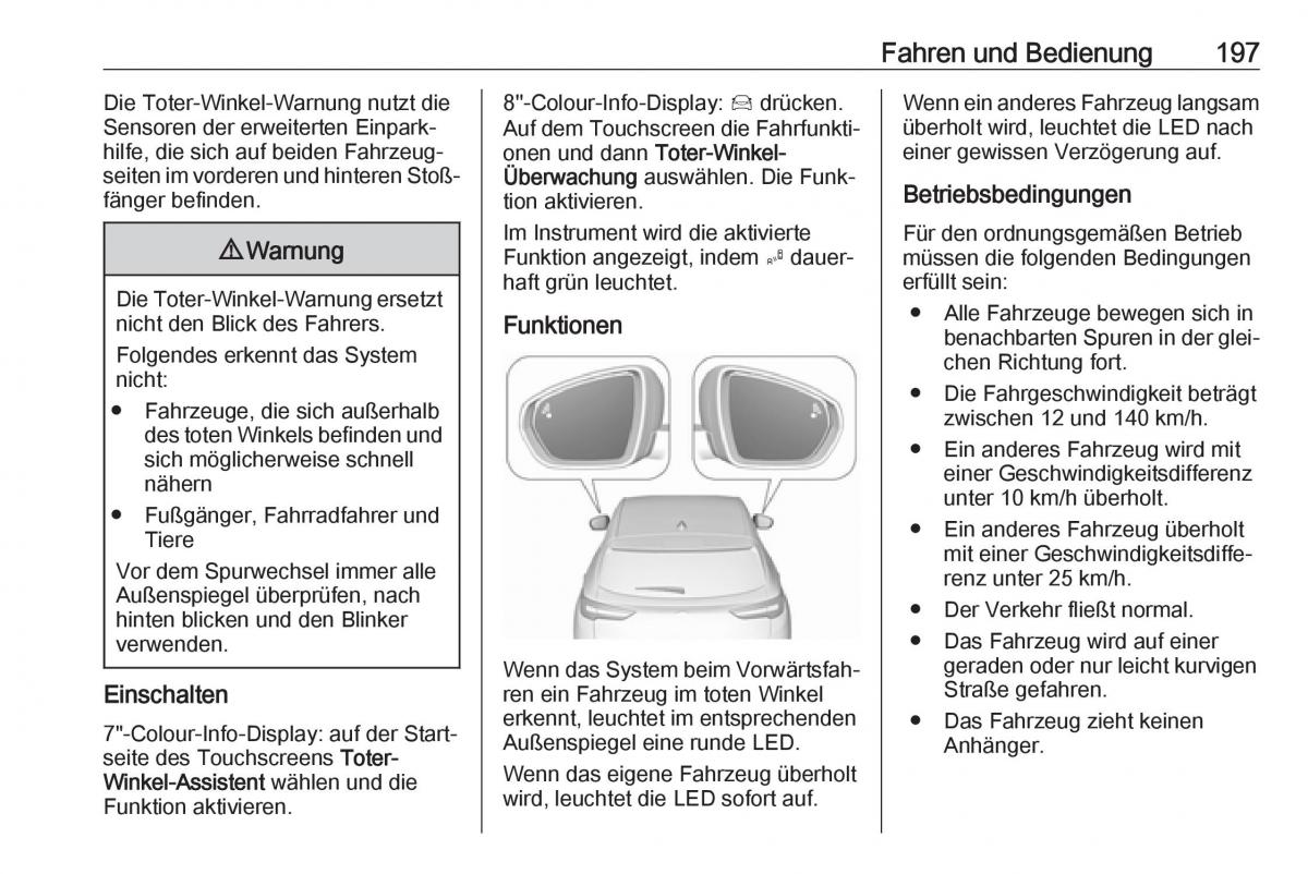 Opel Grandland X Handbuch / page 199