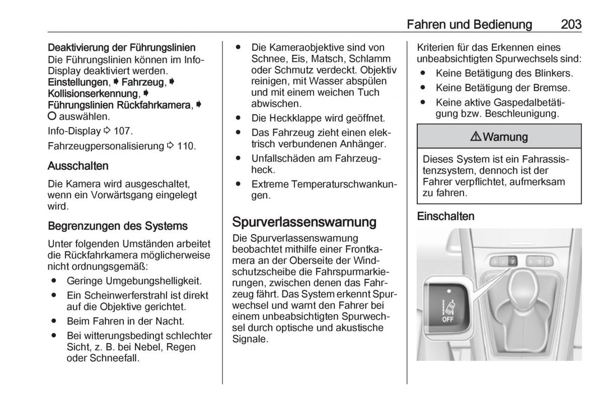 Opel Grandland X Handbuch / page 205