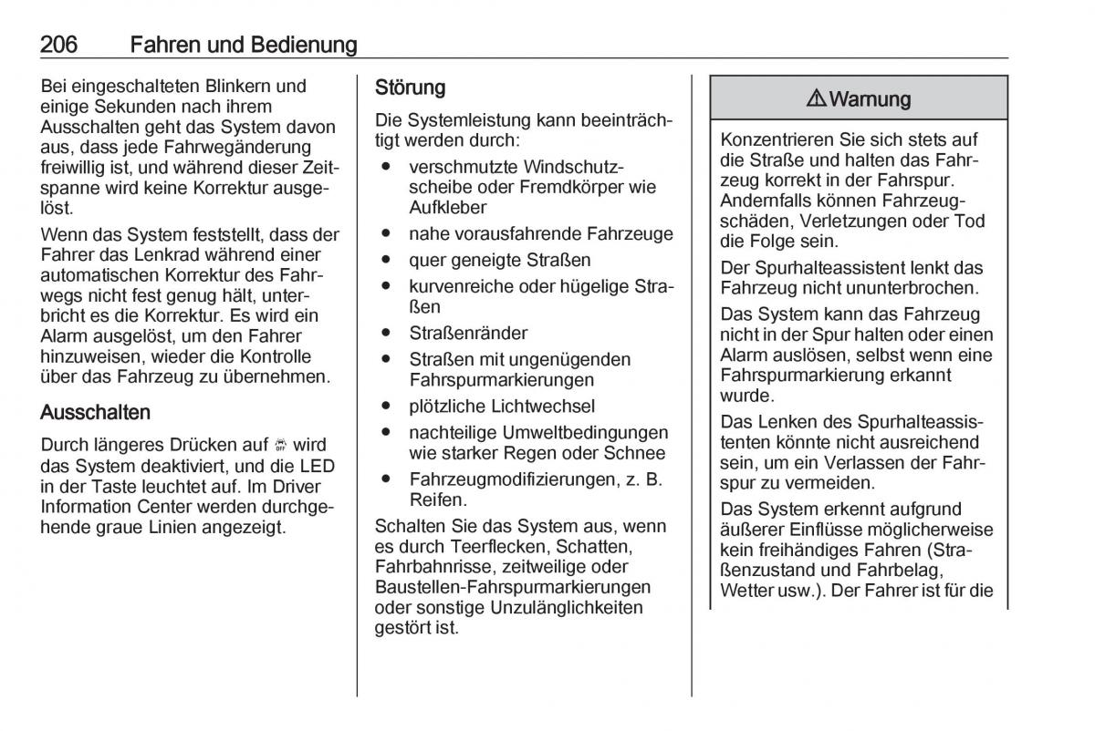 Opel Grandland X Handbuch / page 208