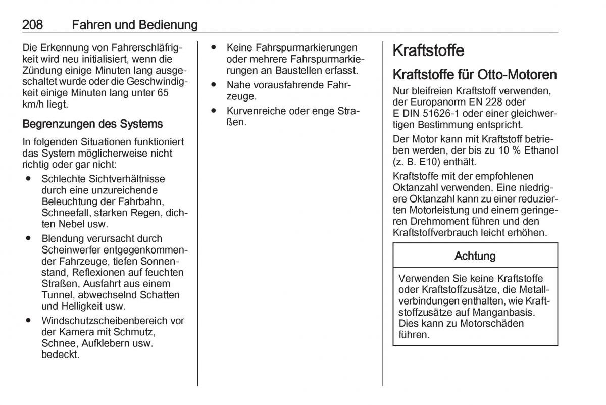 Opel Grandland X Handbuch / page 210