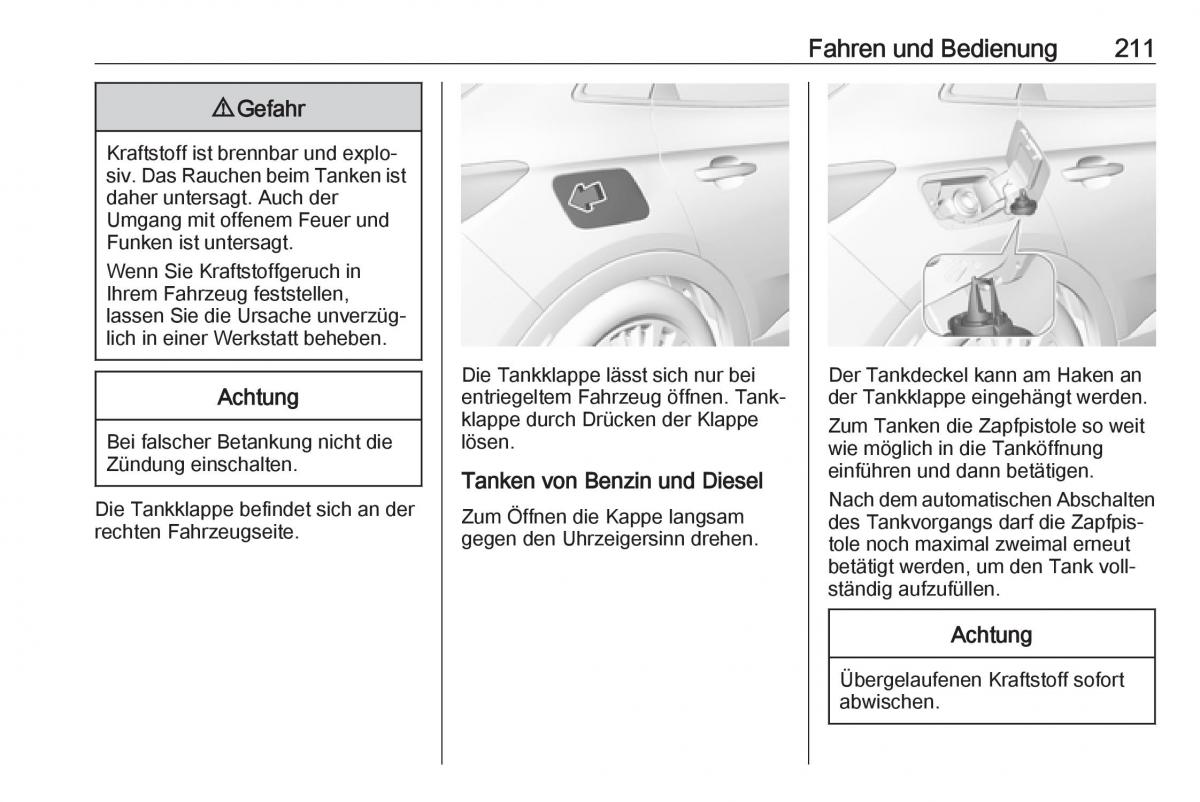 Opel Grandland X Handbuch / page 213