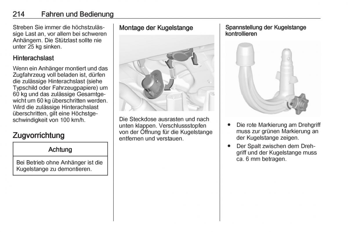 Opel Grandland X Handbuch / page 216