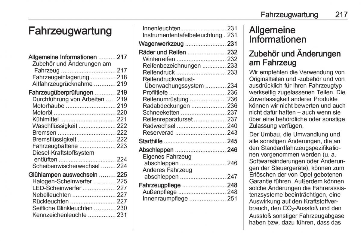 Opel Grandland X Handbuch / page 219