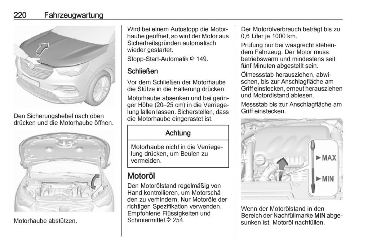 Opel Grandland X Handbuch / page 222