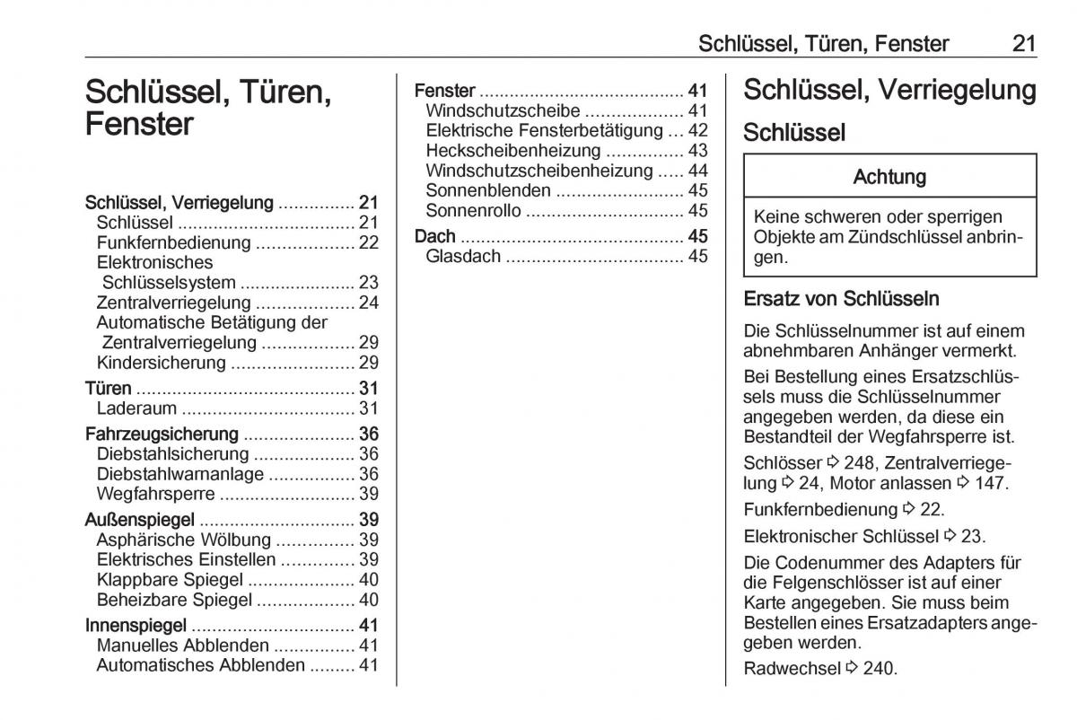 Opel Grandland X Handbuch / page 23