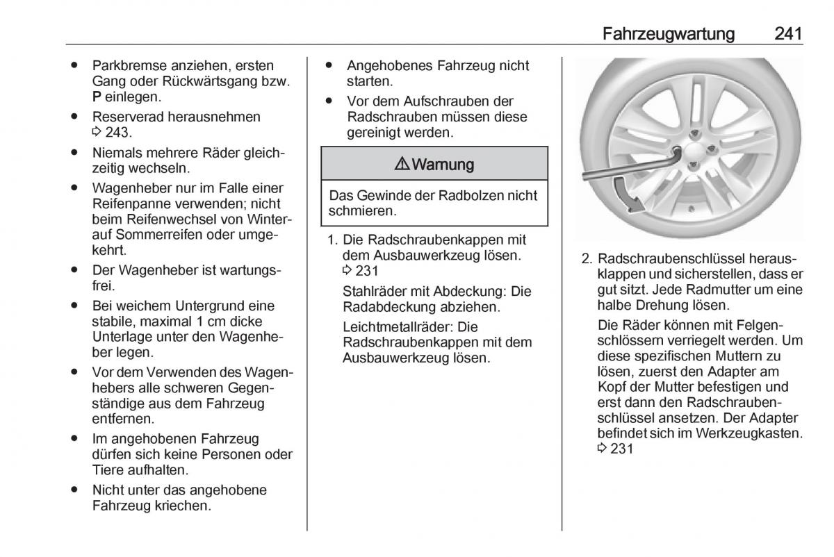 Opel Grandland X Handbuch / page 243