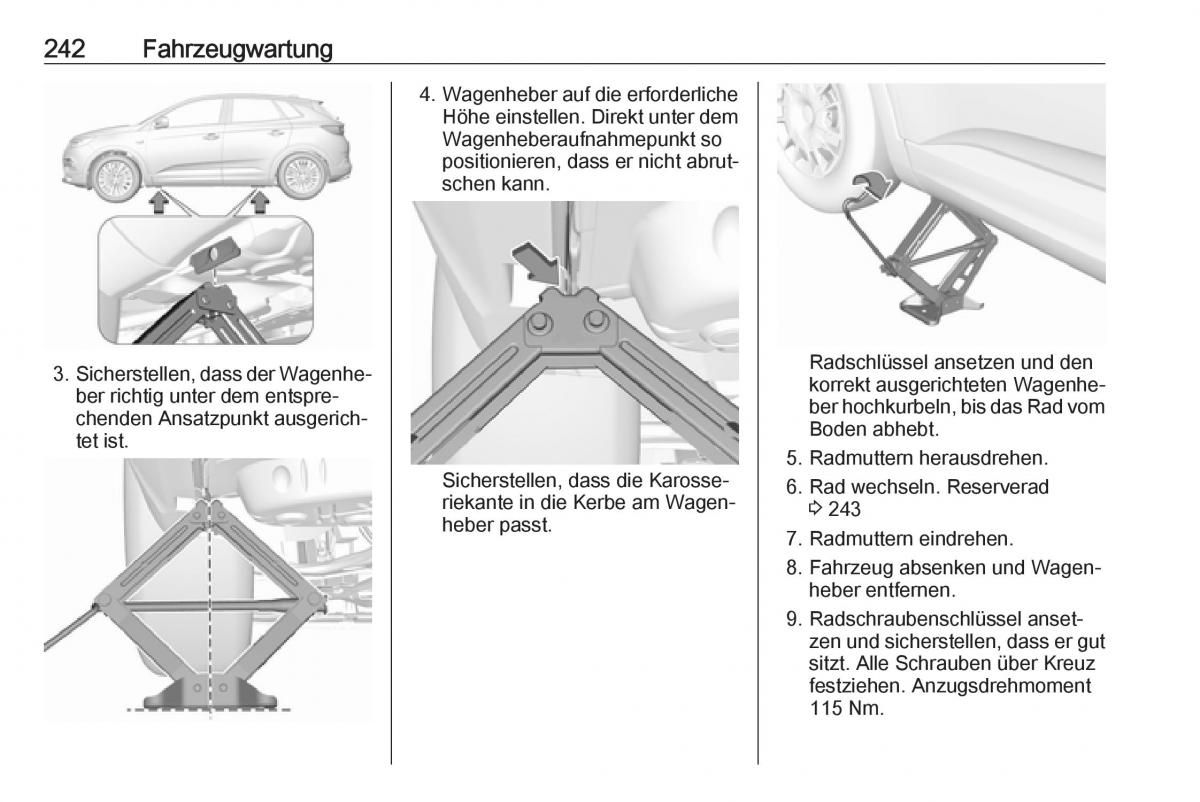 Opel Grandland X Handbuch / page 244