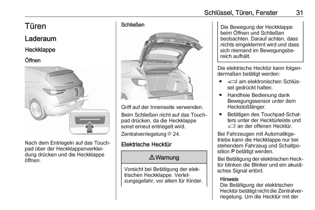 Opel Grandland X Handbuch / page 33