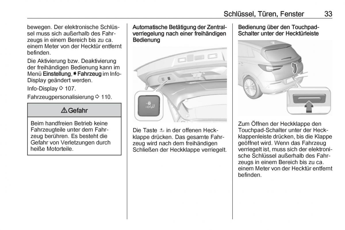 Opel Grandland X Handbuch / page 35