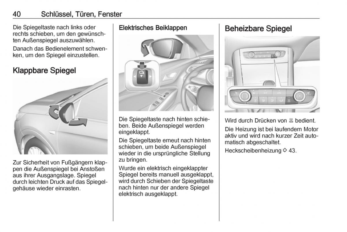 Opel Grandland X Handbuch / page 42