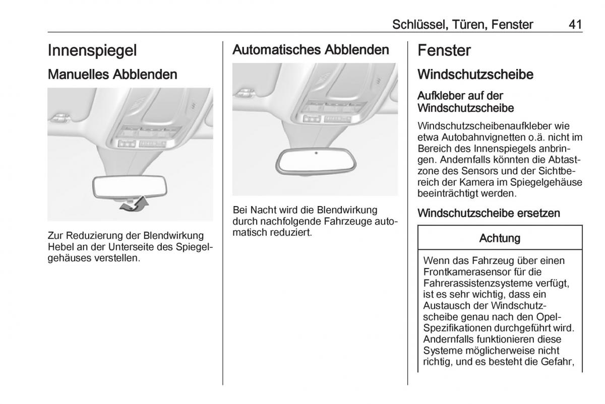 Opel Grandland X Handbuch / page 43