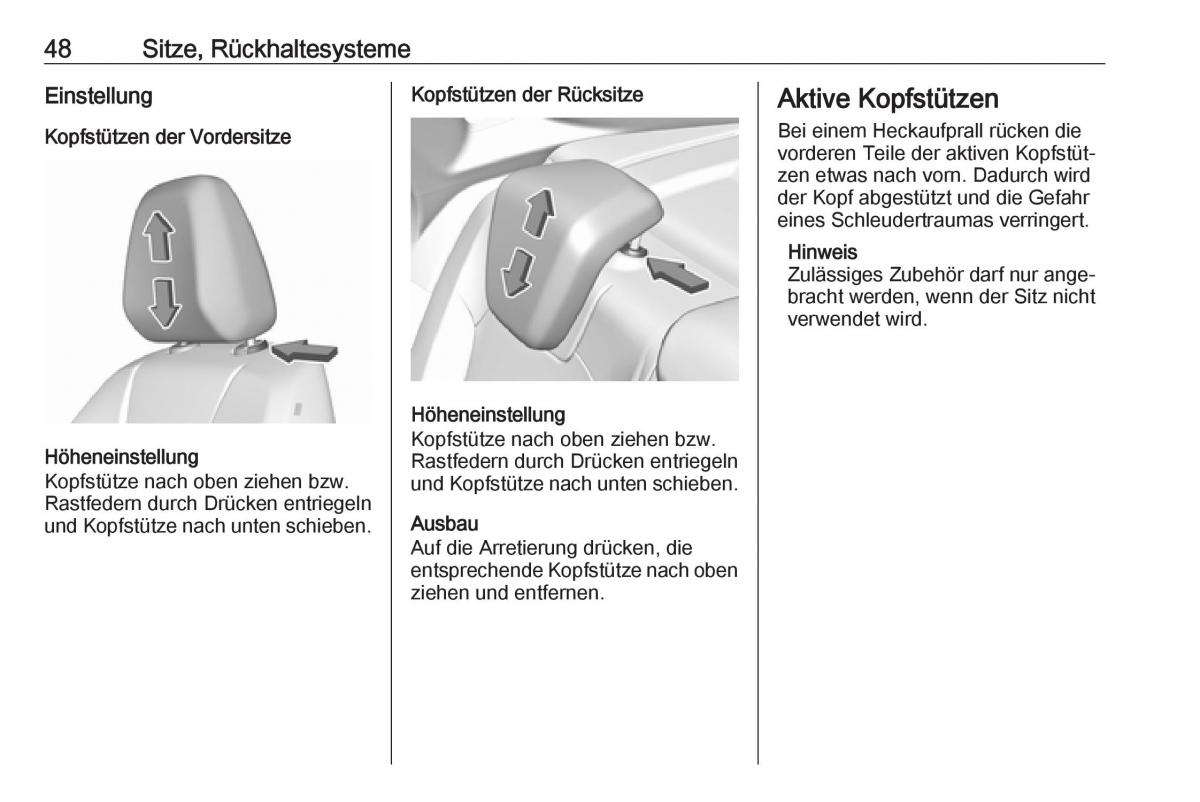 Opel Grandland X Handbuch / page 50