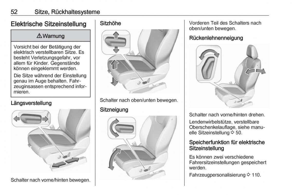 Opel Grandland X Handbuch / page 54