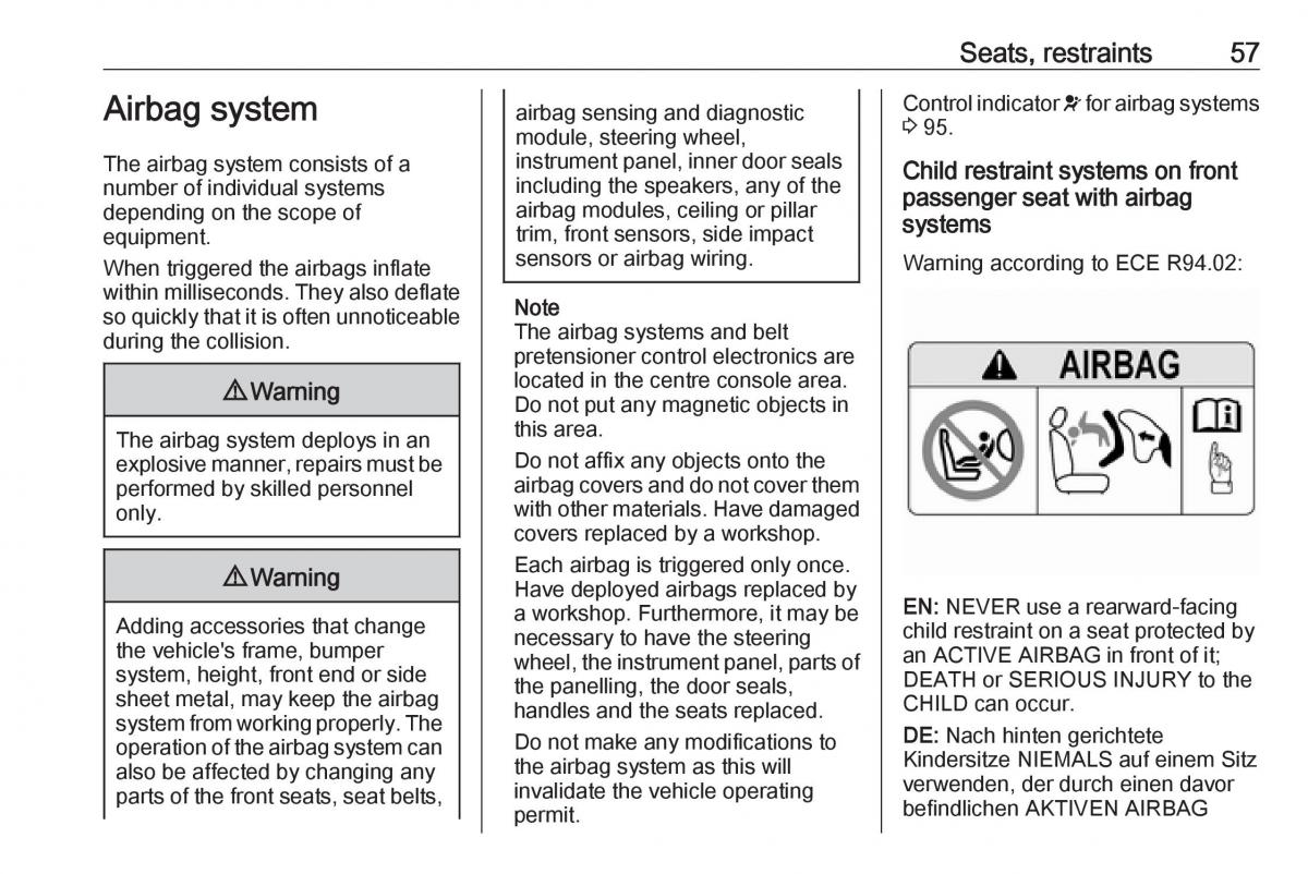 Opel Grandland X owners manual / page 59