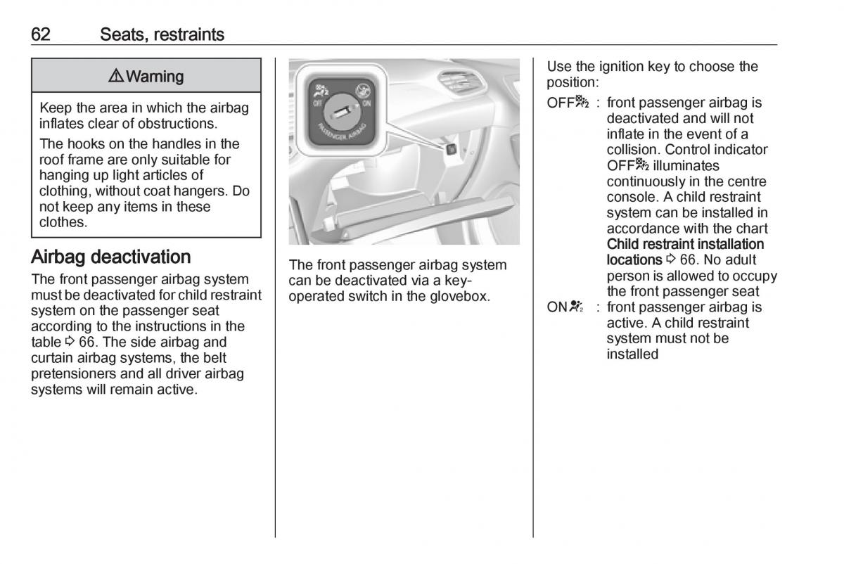 Opel Grandland X owners manual / page 64