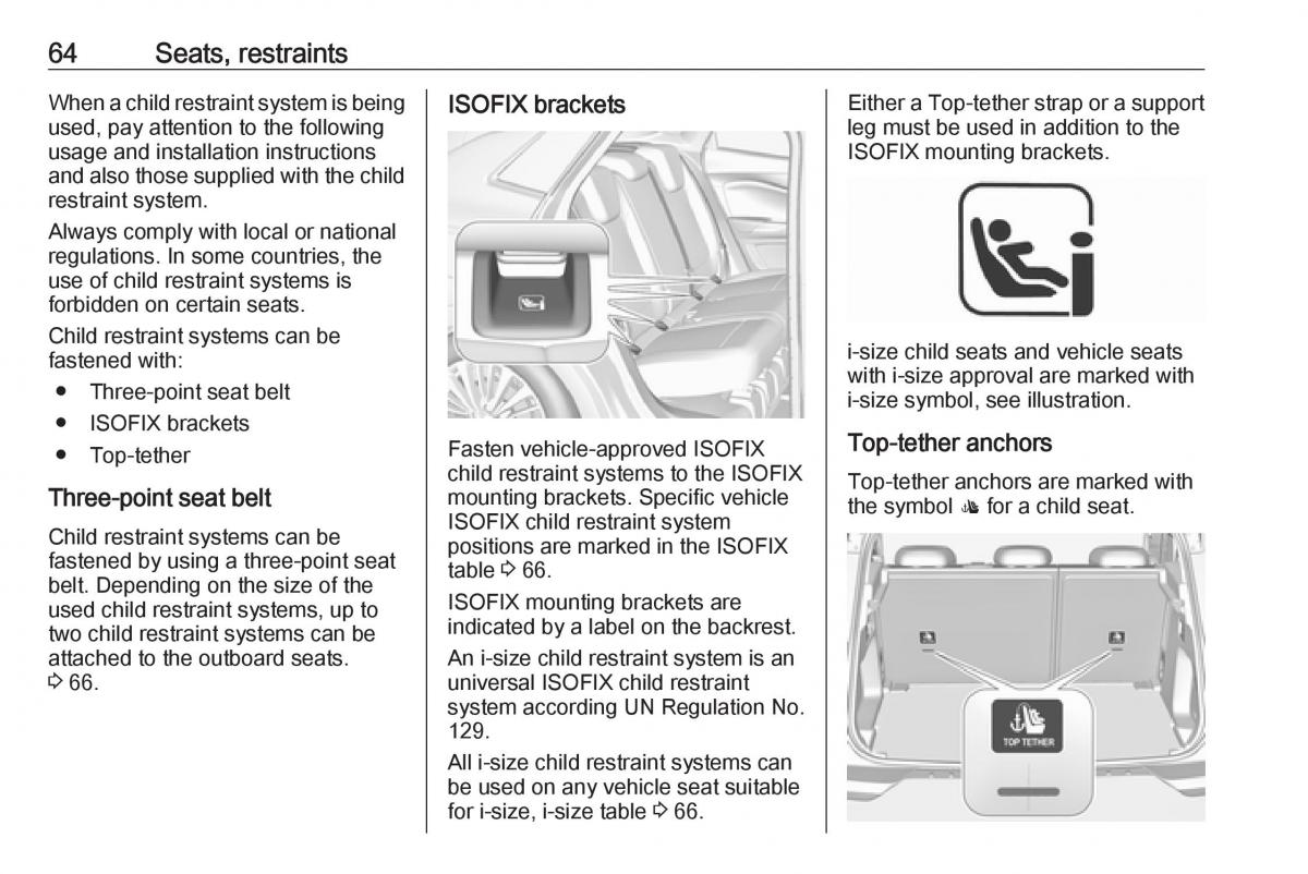 Opel Grandland X owners manual / page 66