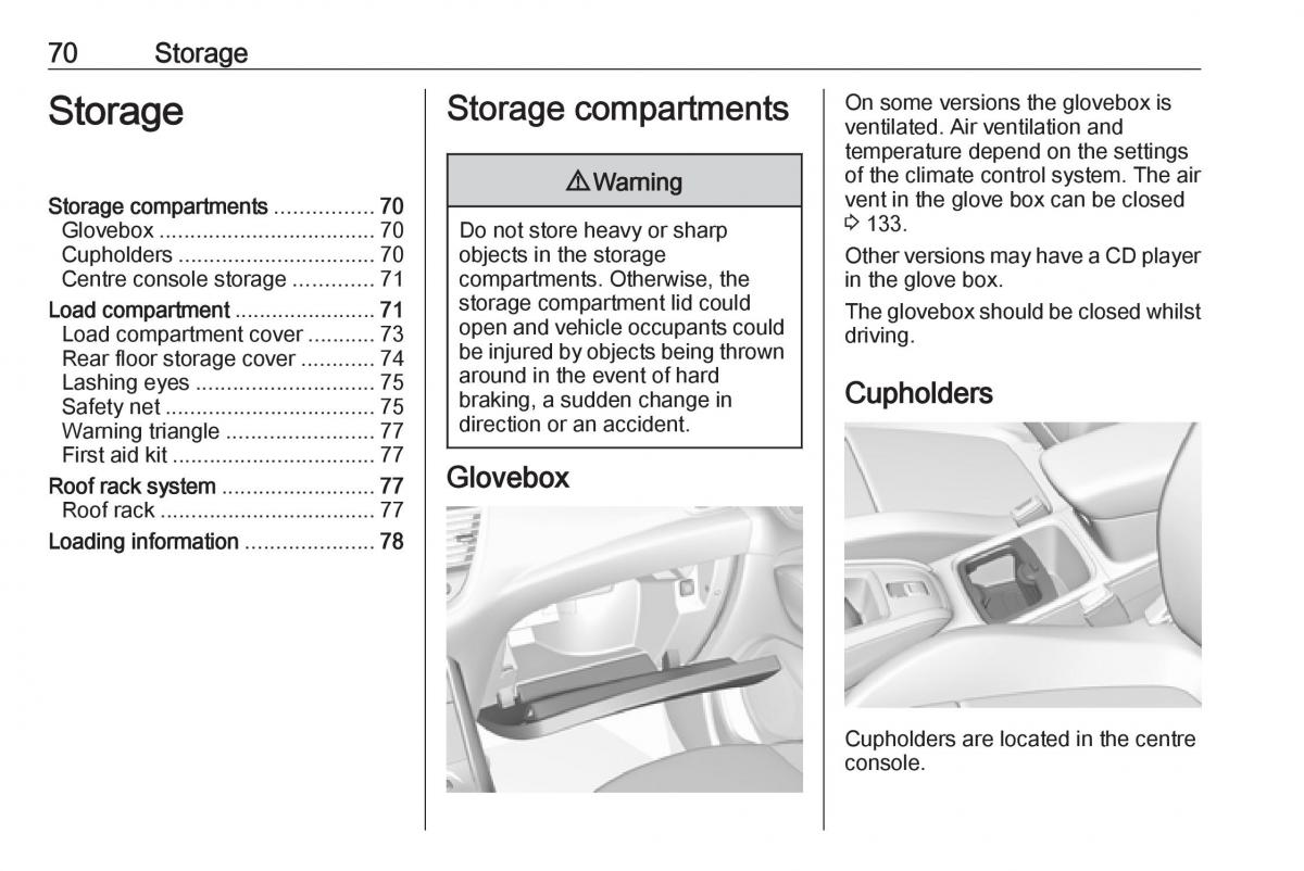 Opel Grandland X owners manual / page 72