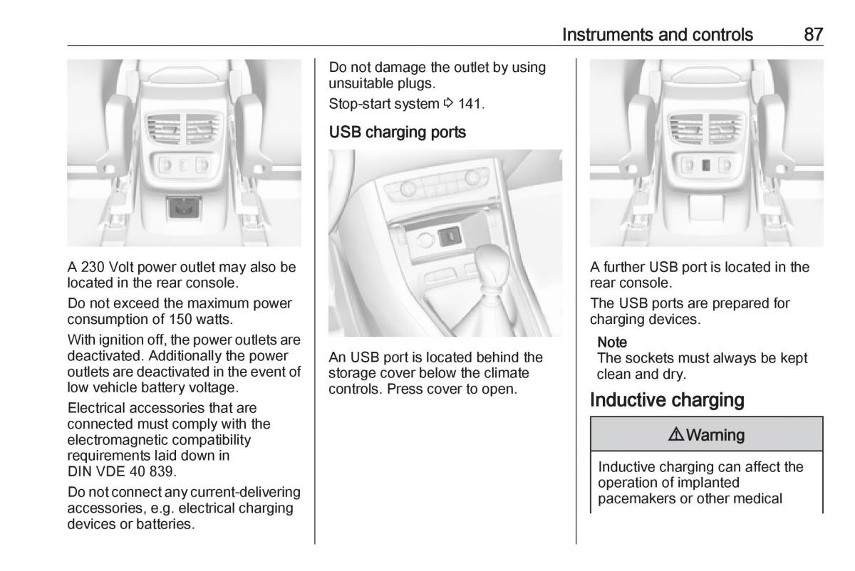 Opel Grandland X owners manual / page 89