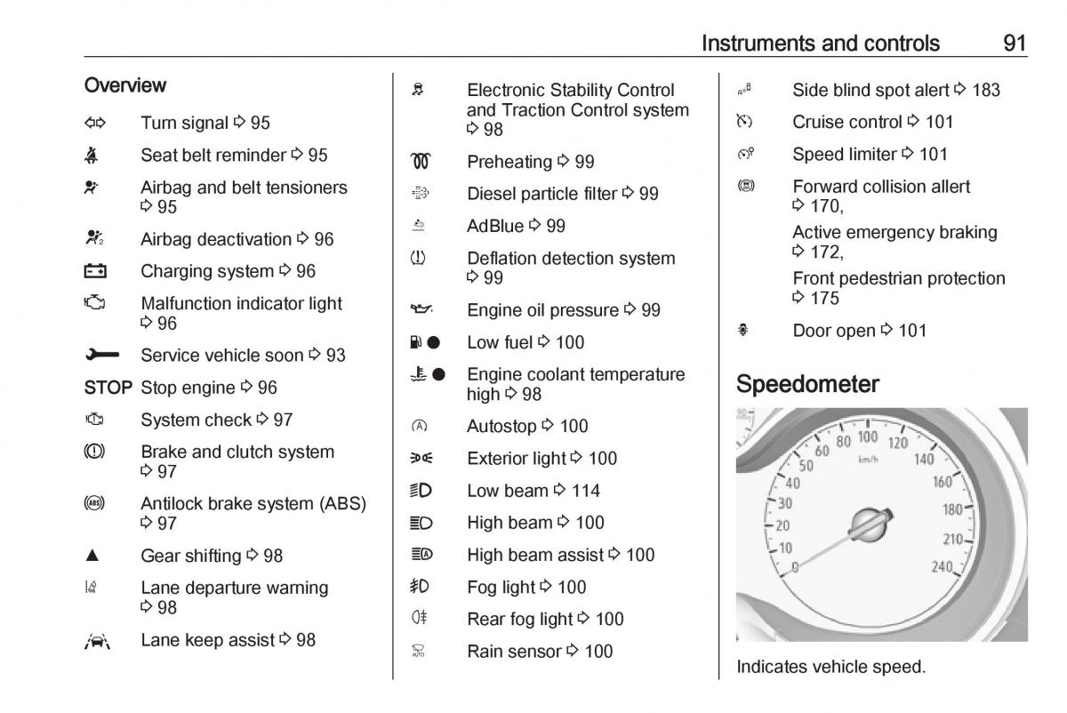 Opel Grandland X owners manual / page 93