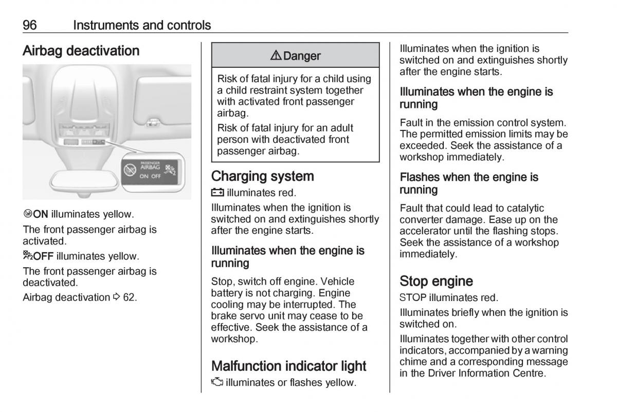 Opel Grandland X owners manual / page 98