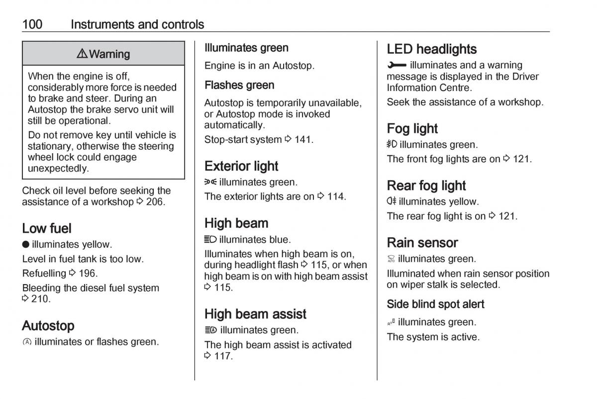 Opel Grandland X owners manual / page 102