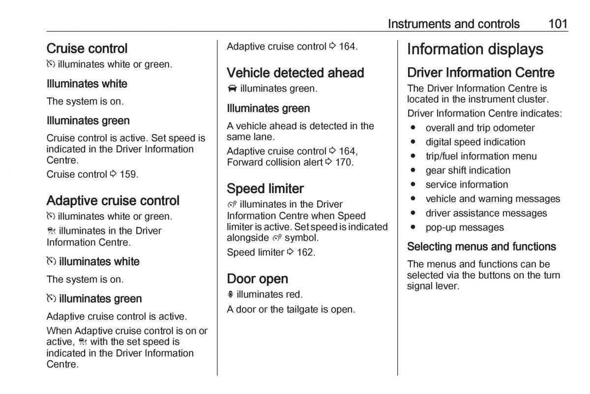 Opel Grandland X owners manual / page 103