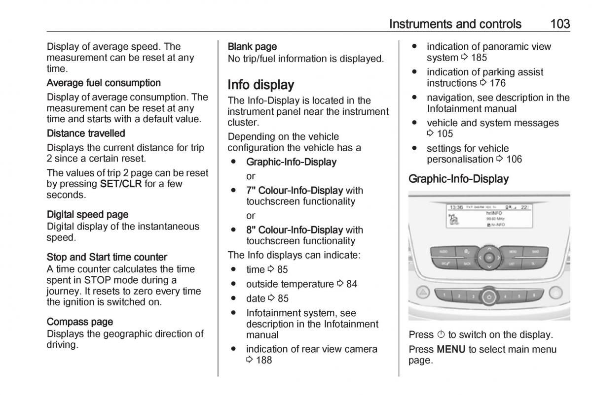 Opel Grandland X owners manual / page 105