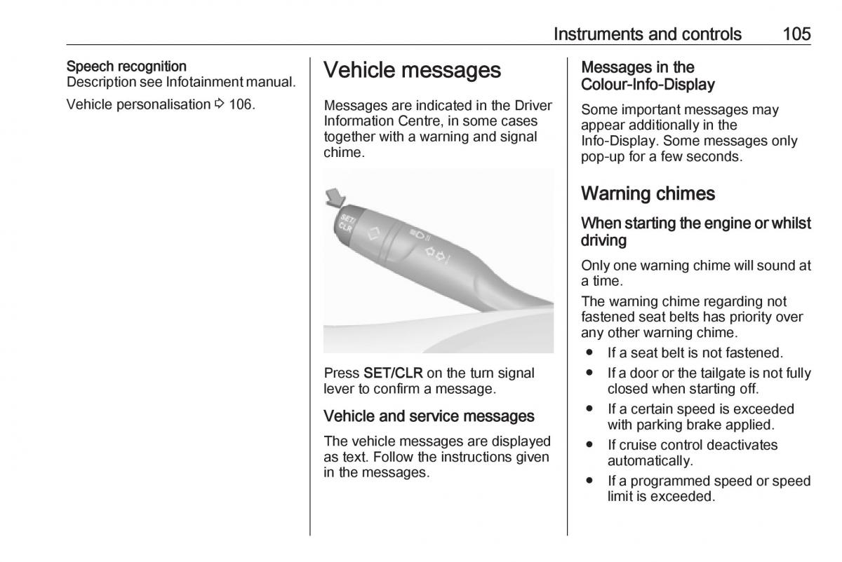 Opel Grandland X owners manual / page 107