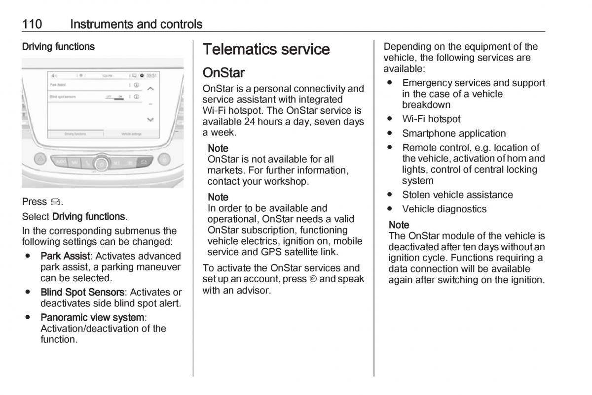 Opel Grandland X owners manual / page 112