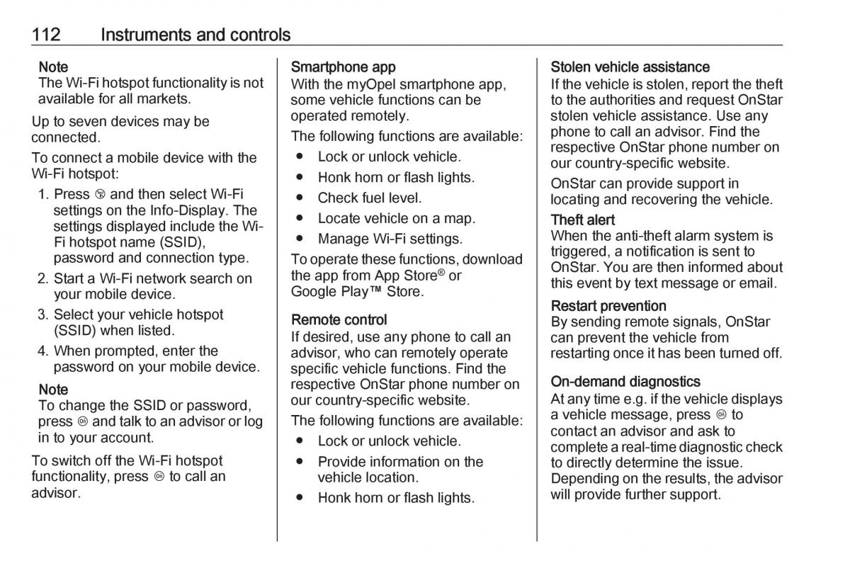 Opel Grandland X owners manual / page 114