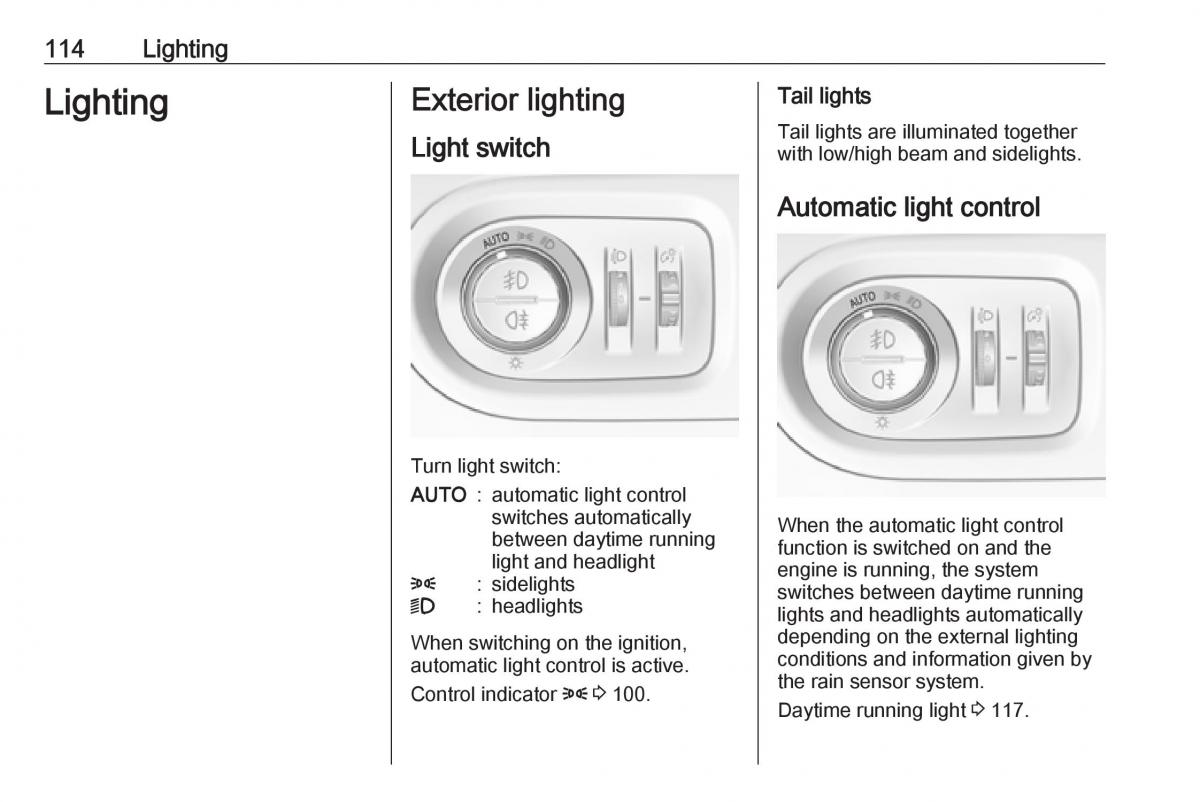 Opel Grandland X owners manual / page 116