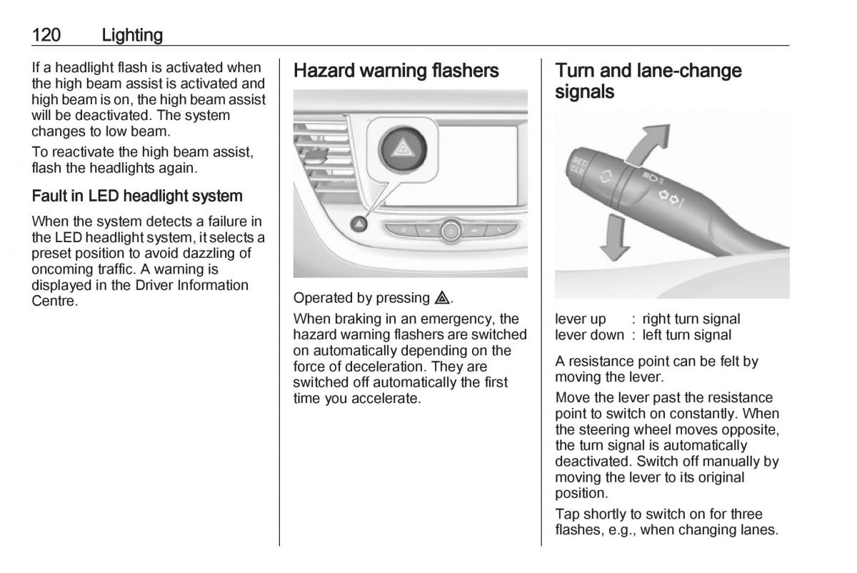 Opel Grandland X owners manual / page 122