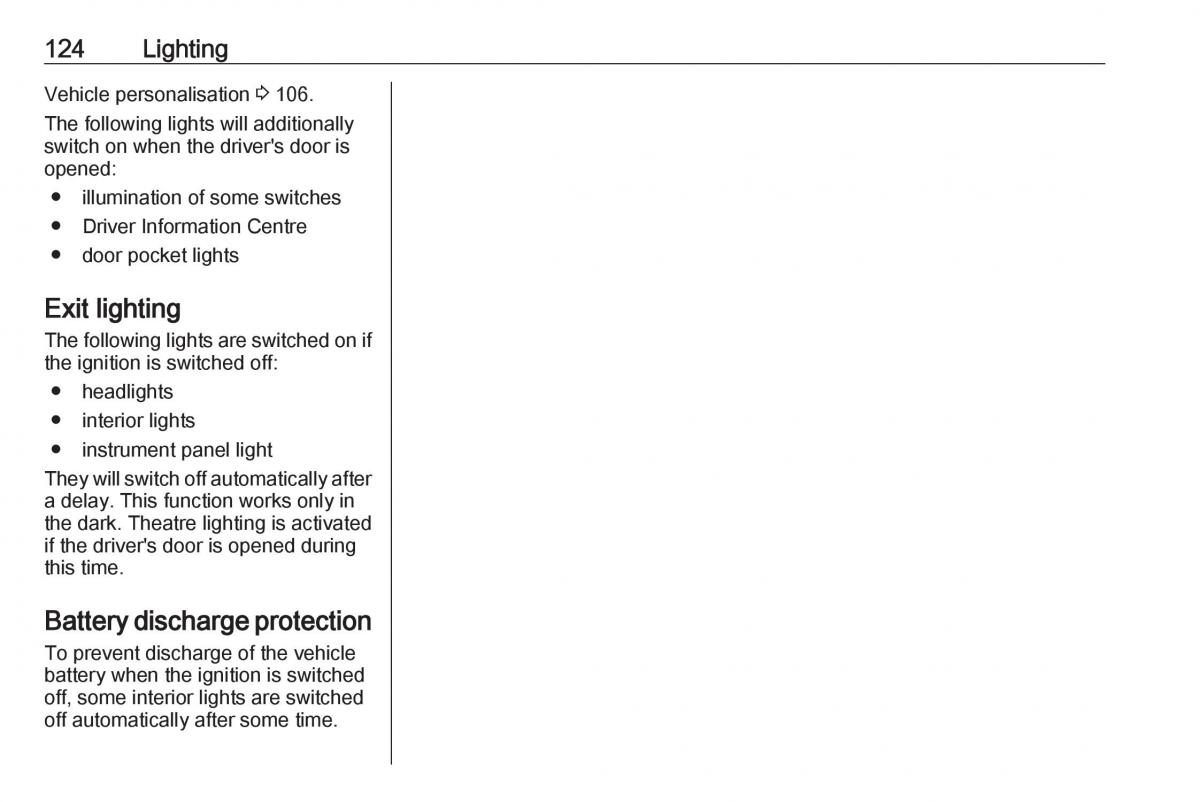 Opel Grandland X owners manual / page 126