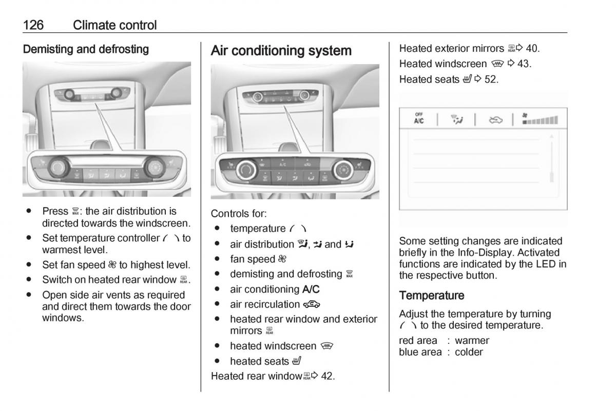 Opel Grandland X owners manual / page 128