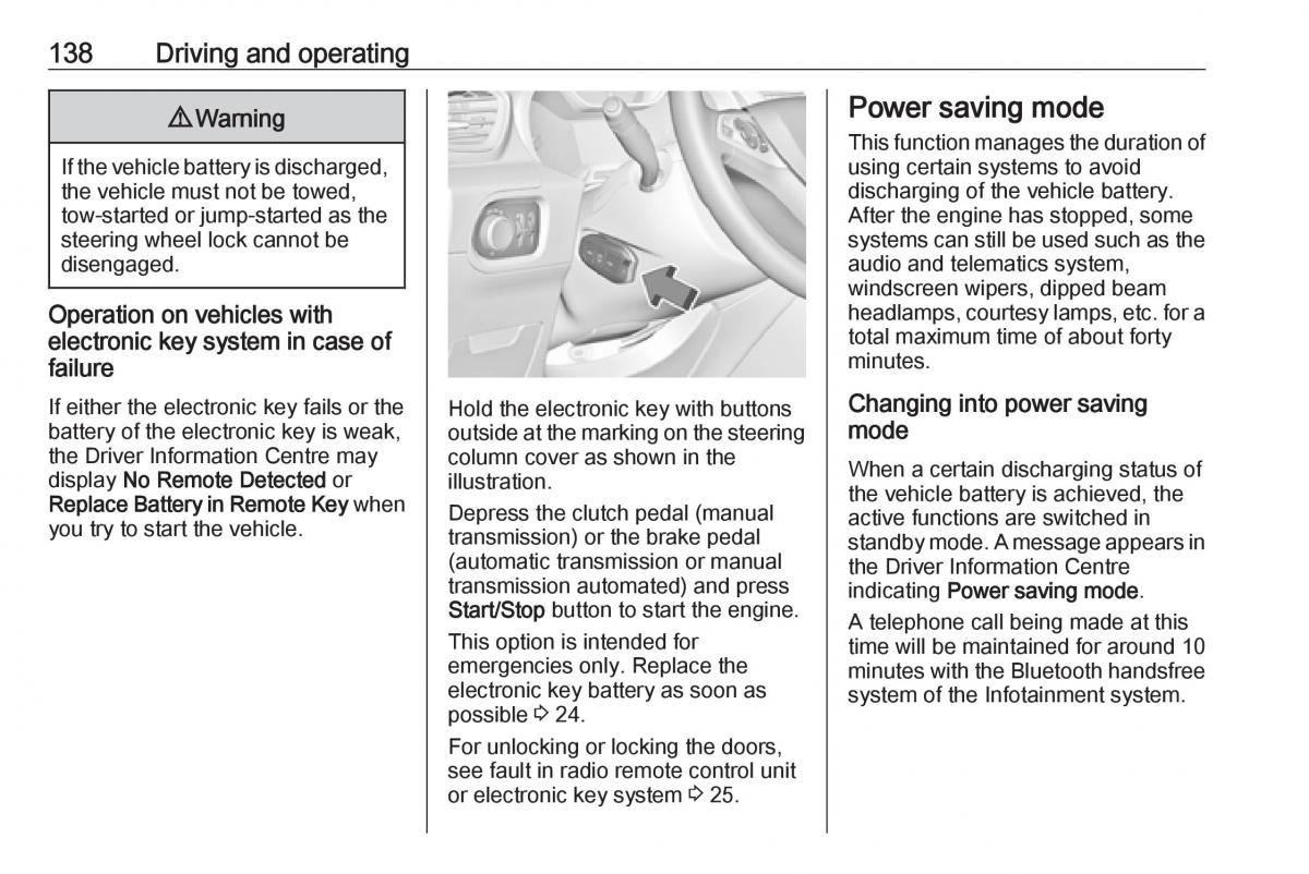 Opel Grandland X owners manual / page 140