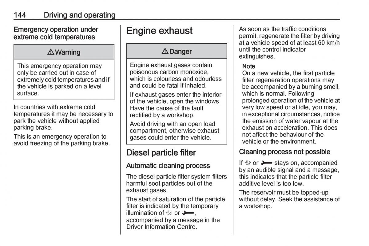 Opel Grandland X owners manual / page 146